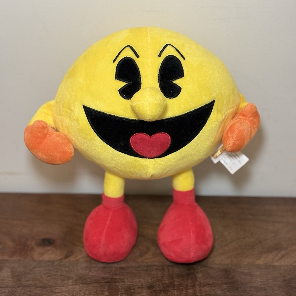Pac-Man Big Plush Standing Pose Bandai Namco 11" Stuffed Toy Prize Figure